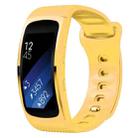 For Samsung Gear Fit2 Pro Silicone Watch Band, Size:L(Yellow) - 1