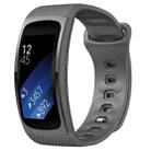 For Samsung Gear Fit2 Pro Silicone Watch Band, Size:L(Grey) - 1