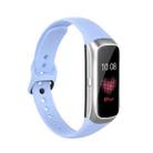 For Samsung Galaxy Fit SM-R370 Silicone Steel Shrapnel Black Buckle Watch Band(Chrysanthemum Blue) - 1