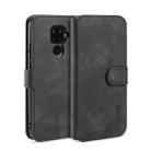 For Huawei nova 5i Pro DG.MING Retro Oil Side Horizontal Flip Case with Holder & Card Slots & Wallet(Black) - 1