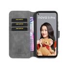 For Huawei nova 5i Pro / Mate 30 Lite / Nova 5Z DG.MING Retro Oil Side Horizontal Flip Case with Holder & Card Slots & Wallet(Grey) - 4