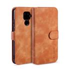 For Huawei nova 5i Pro / Mate 30 Lite / Nova 5Z DG.MING Retro Oil Side Horizontal Flip Case with Holder & Card Slots & Wallet(Brown) - 1