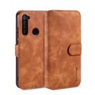 For Xiaomi Redmi Note 8 DG.MING Retro Oil Side Horizontal Flip Case with Holder & Card Slots & Wallet(Brown) - 1