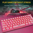 HXSJ V700 61 Keys RGB Lighting Gaming Wired Keyboard (Pink) - 4