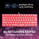 HXSJ V700 61 Keys RGB Lighting Gaming Wired Keyboard (Pink) - 12