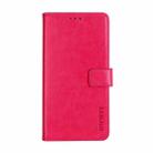 For Nokia C1 Plus idewei Crazy Horse Texture Horizontal Flip Leather Case with Holder & Card Slots & Wallet(Rose Red) - 1