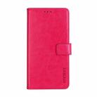 For OPPO A94 idewei Crazy Horse Texture Horizontal Flip Leather Case with Holder & Card Slots & Wallet(Rose Red) - 1