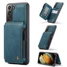 For Samsung Galaxy S21 5G CaseMe C20 Multifunctional PC + TPU Protective Case with Holder & Card Slot & Wallet(Blue) - 1