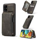 For Samsung Galaxy A51 4G CaseMe C20 Multifunctional PC + TPU Protective Case with Holder & Card Slot & Wallet(Dark Coffee) - 1