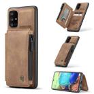 For Samsung Galaxy A71 4G CaseMe C20 Multifunctional PC + TPU Protective Case with Holder & Card Slot & Wallet(Brown) - 1
