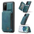 For Samsung Galaxy S20 CaseMe C20 Multifunctional PC + TPU Protective Case with Holder & Card Slot & Wallet(Blue) - 1