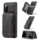 For Samsung Galaxy S20 FE CaseMe C20 Multifunctional PC + TPU Protective Case with Holder & Card Slot & Wallet(Black) - 1