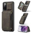 For Samsung Galaxy S20 FE CaseMe C20 Multifunctional PC + TPU Protective Case with Holder & Card Slot & Wallet(Dark Coffee) - 1