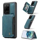 For Samsung Galaxy S20 Ultra CaseMe C20 Multifunctional PC + TPU Protective Case with Holder & Card Slot & Wallet(Blue) - 1