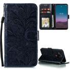 For Nokia 5.4 Lace Flower Embossing Pattern Horizontal Flip Leather Case with Holder & Card Slots & Wallet & Photo Frame(Dark Blue) - 1