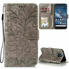 For Nokia 8.3 5G Lace Flower Embossing Pattern Horizontal Flip Leather Case with Holder & Card Slots & Wallet & Photo Frame(Grey) - 1