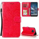 For Nokia 8.3 5G Lace Flower Embossing Pattern Horizontal Flip Leather Case with Holder & Card Slots & Wallet & Photo Frame(Red) - 1