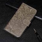 For Xiaomi Redmi Note 10 4G Lace Flower Embossing Pattern Horizontal Flip Leather Case with Holder & Card Slots & Wallet & Photo Frame(Grey) - 1