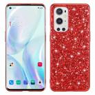 For OnePlus 8T Glitter Powder Shockproof TPU Protective Case(Red) - 1