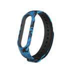 For Xiaomi Mi Band 6 (CA8856) Colored Drawing Silicone Watch Band(Camouflage Blue) - 1