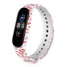 For Xiaomi Mi Band 6 (CA8856) Colored Drawing Silicone Watch Band(Lip Print) - 1
