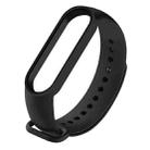 For Xiaomi Mi Band 6 (CA8856) Solid Color Silicone Watch Band(Black) - 1