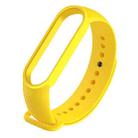 For Xiaomi Mi Band 6 (CA8856) Solid Color Silicone Watch Band(Yellow) - 1