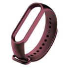For Xiaomi Mi Band 6 (CA8856) Solid Color Silicone Watch Band(Wine Red) - 1
