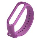 For Xiaomi Mi Band 6 (CA8856) Solid Color Silicone Watch Band(Dark Purple) - 1