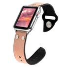 Leather Knife Watch Band For Apple Watch Ultra 49mm / Series 8&7 45mm / SE 2&6&SE&5&4 44mm / 3&2&1 42mm(Pink) - 1