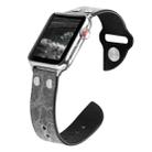 Leather Knife Watch Band For Apple Watch Series 9&8&7 41mm / SE 3&SE 2&6&SE&5&4 40mm / 3&2&1 38mm(Grey) - 1