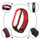 For Xiaomi Mi Band 6 (CA8856) Breathable Silicone Watch Band with Holes(Pink+White) - 4