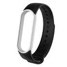 For Xiaomi Mi Band 6 (CA8856) Two-color Silicone Watch Band(Black+White) - 1