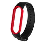 For Xiaomi Mi Band 6 (CA8856) Two-color Silicone Watch Band(Black+Red) - 1