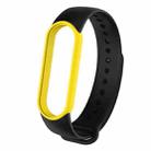 For Xiaomi Mi Band 6 (CA8856) Two-color Silicone Watch Band(Black+Yellow) - 1