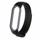 For Xiaomi Mi Band 6 (CA8856) Two-color Silicone Watch Band(Black+Grey) - 1