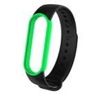 For Xiaomi Mi Band 6 (CA8856) Two-color Silicone Watch Band(Black+Green) - 1