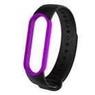 For Xiaomi Mi Band 6 (CA8856) Two-color Silicone Watch Band(Black+Purple) - 1