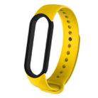 For Xiaomi Mi Band 6 (CA8856) Two-color Silicone Watch Band(Yellow+Black) - 1