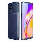 For OPPO F19 Pro Carbon Fiber Texture Shockproof TPU Case(Blue) - 1