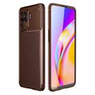 For OPPO F19 Pro Carbon Fiber Texture Shockproof TPU Case(Brown) - 1