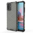 For Xiaomi Redmi Note 10 4G Shockproof Honeycomb PC + TPU Case(Black) - 1