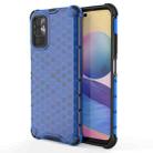 For Xiaomi Redmi Note 10 5G Shockproof Honeycomb PC + TPU Case(Blue) - 1