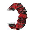 Checked Hair Tie Watch Band For Apple Watch Ultra 49mm / Series 8&7 45mm / SE 2&6&SE&5&4 44mm / 3&2&1 42mm(Red) - 1