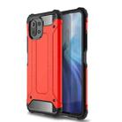 For Xiaomi Mi 11 Lite Magic Armor TPU + PC Combination Case(Red) - 1