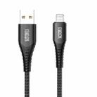 JOYROOM ST-C04 2.4A USB A to 8 Pin Braided Charging Cable，Cable Length: 1.2m(Black) - 1