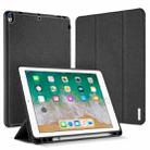 For iPad Air 10.5 (2019) / iPad Pro 10.5 DUX DUCIS Domo Series Horizontal Flip Magnetic PU Leather Case with 3-folding Holder & Pen Slot(Black) - 1