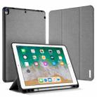 For iPad Air 10.5 (2019) / iPad Pro 10.5 DUX DUCIS Domo Series Horizontal Flip Magnetic PU Leather Case with 3-folding Holder & Pen Slot(Grey) - 1