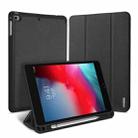 For iPad mini (2019) & 4 DUX DUCIS Domo Series Horizontal Flip Magnetic PU Leather Case with 3-folding Holder & Pen Slot(Black) - 1