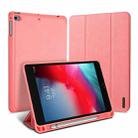 For iPad mini (2019) & 4 DUX DUCIS Domo Series Horizontal Flip Magnetic PU Leather Case with 3-folding Holder & Pen Slot(Pink) - 1